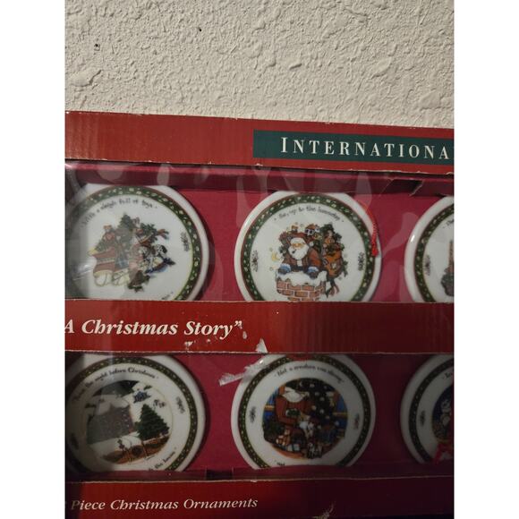 1996 INTERNATIONAL CHINA Fine Porcelain "A CHRISTMAS STORY" CHRISTMAS ORNAMENTS - Picture 2 of 4